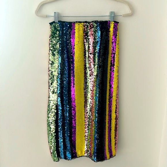 Grey Lab Sequin Pencil Skirt - Picture 1 of 7